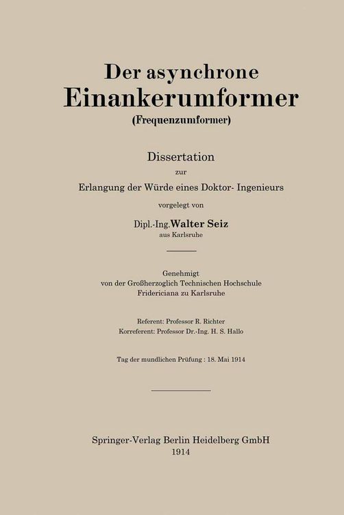 Produktbild: Der asynchrone Einankerumformer (Frequenzumformer)