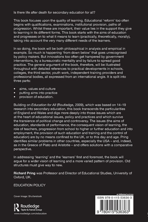Produktbild: The Life and Death of Secondary Education for All