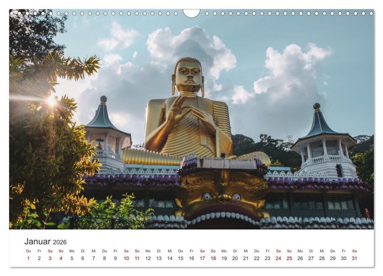 Produktbild: Sri Lanka - Eine einzigartige Trauminsel. (Wandkalender 2026 DIN A3 quer), CALVENDO Monatskalender