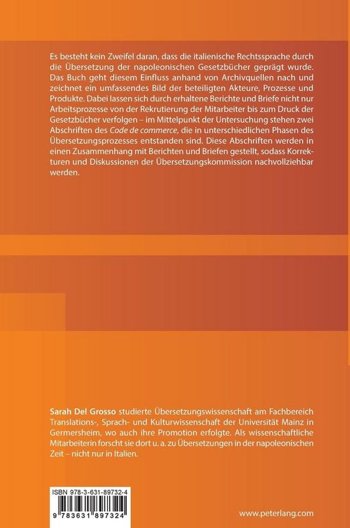 Produktbild: Die Uebersetzung der napoleonischen Gesetzbuecher im Koenigreich Italien unter besonderer Beruecksichtigung des &laquo;Code de commerce&raquo;
