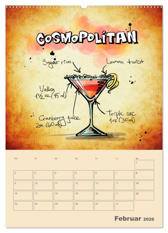 Produktbild: Coole Cocktails (hochwertiger Premium Wandkalender 2026 DIN A2 hoch), Kunstdruck in Hochglanz