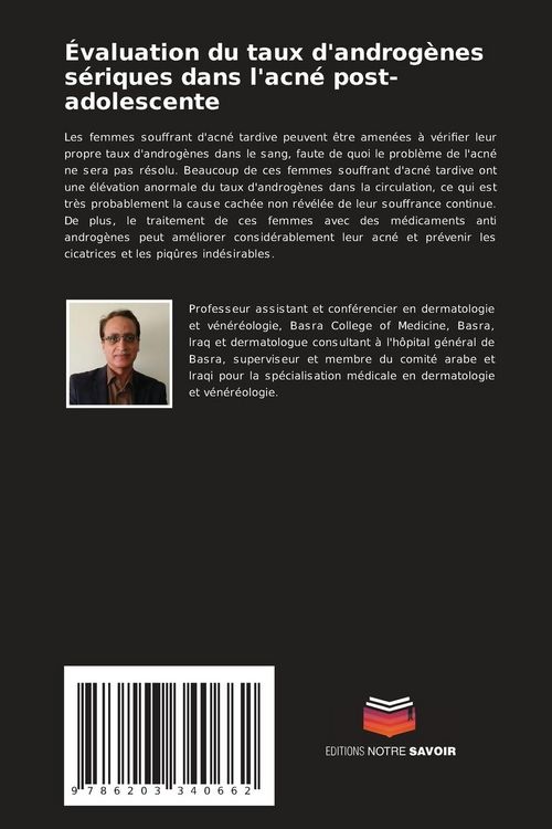 Produktbild: &Eacute;valuation du taux d'androg&egrave;nes s&eacute;riques dans l'acn&eacute; post-adolescente