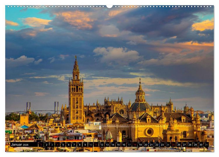 Produktbild: Sevilla - Traumziel in Andalusien (hochwertiger Premium Wandkalender 2026 DIN A2 quer), Kunstdruck in Hochglanz