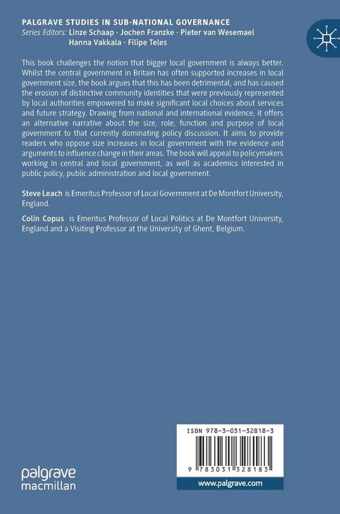 Produktbild: The Strange Demise of the Local in Local Government