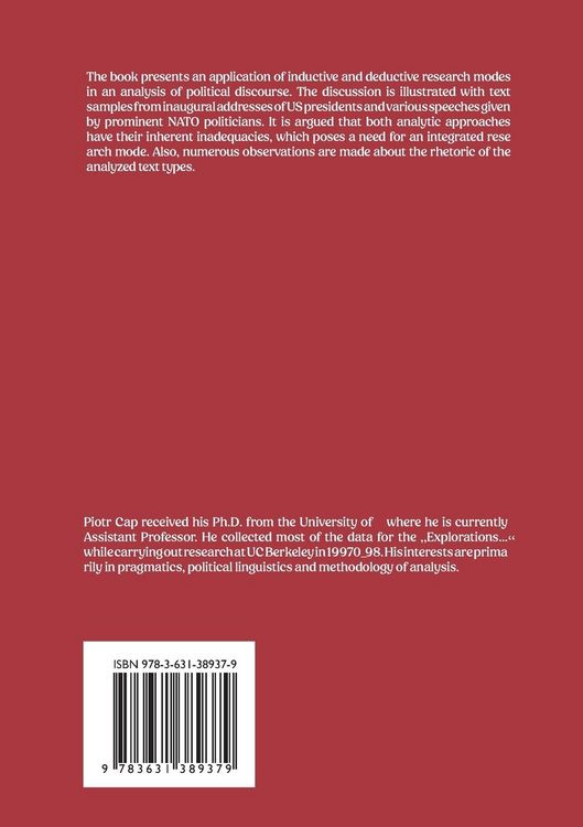 Produktbild: Explorations in Political Discourse
