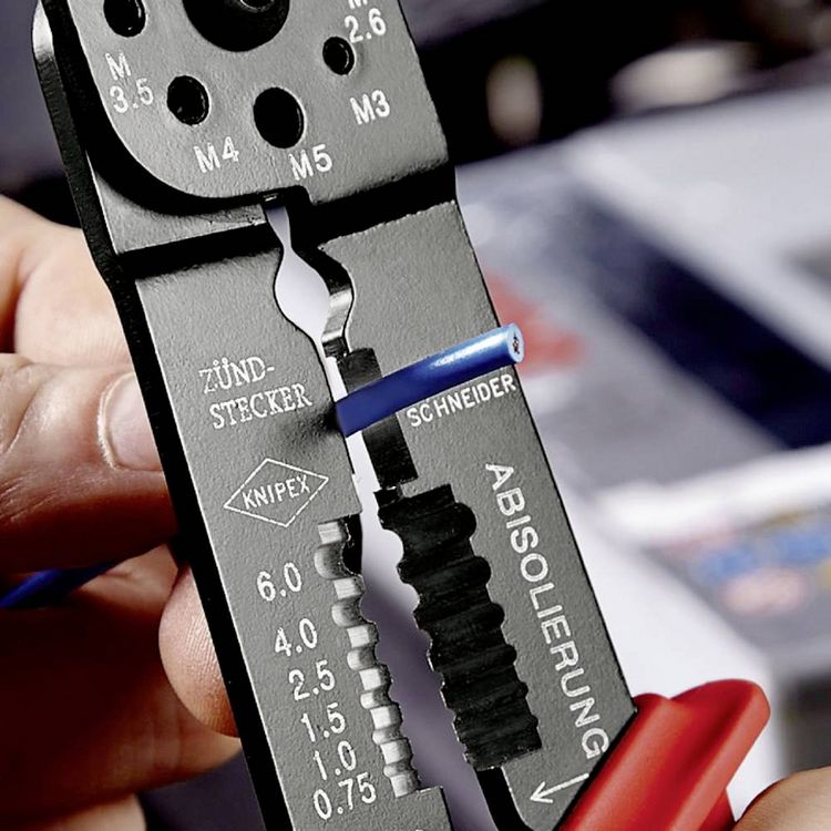 Produktbild: Knipex 97 32 240 Crimpzange Isolierte Kabelschuhe, Isolierte Steckverbinder 1.5 bis 6 mm&sup2;
