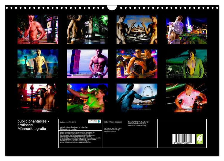 Produktbild: public phantasies - erotische M&auml;nnerfotografie (Wandkalender 2026 DIN A3 quer), CALVENDO Monatskalender