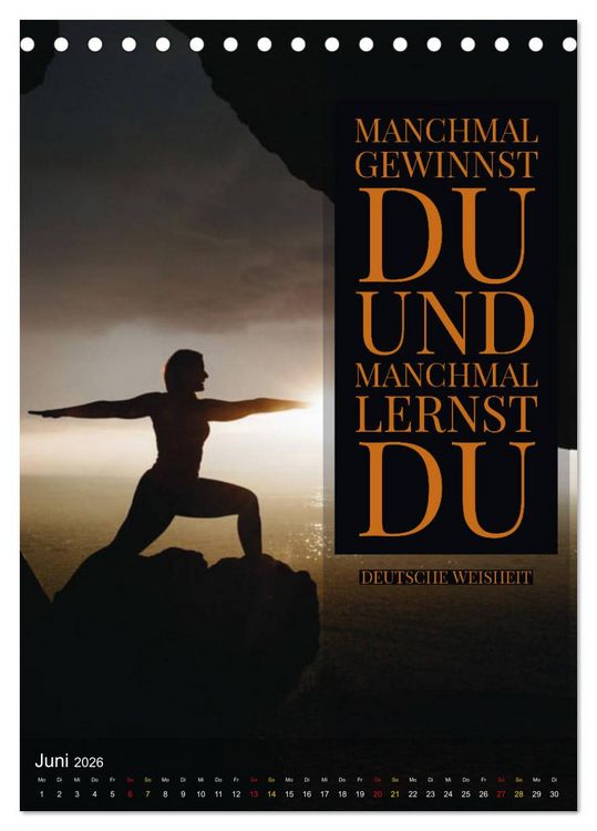 Produktbild: Aktiviere Deine Motivation Weisheiten und Spr&uuml;che (Tischkalender 2026 DIN A5 hoch), CALVENDO Monatskalender