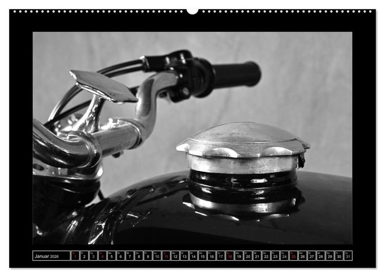 Produktbild: BMW R69S in schwarzweiss (Wandkalender 2026 DIN A2 quer), CALVENDO Monatskalender