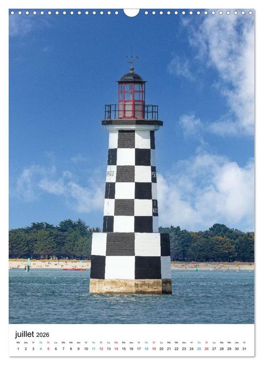 Produktbild: Phares Bretons Gardiens de la c&ocirc;te bretonne (Calendrier mural 2026 DIN A3 horizontal), CALVENDO calendrier mensuel