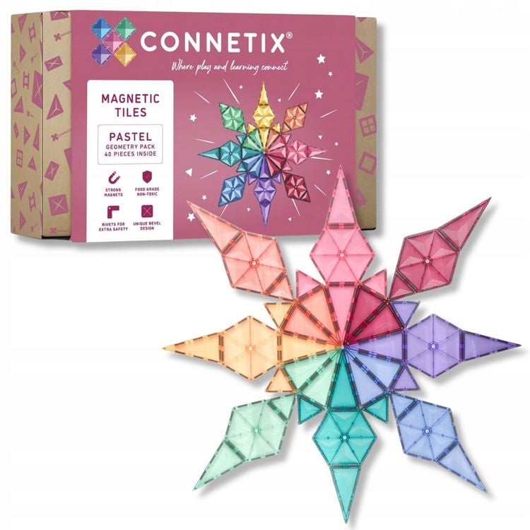 Produktbild: Connetix Magnetbausteine Pastel Geometry Pack - 40 Teile