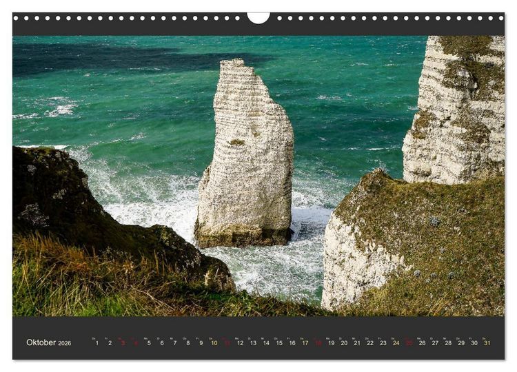 Produktbild: Normandie - Raue K&uuml;ste und malerische Hafenst&auml;dte (Wandkalender 2026 DIN A3 quer), CALVENDO Monatskalender