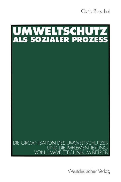 Produktbild: Umweltschutz als sozialer Proze&szlig;