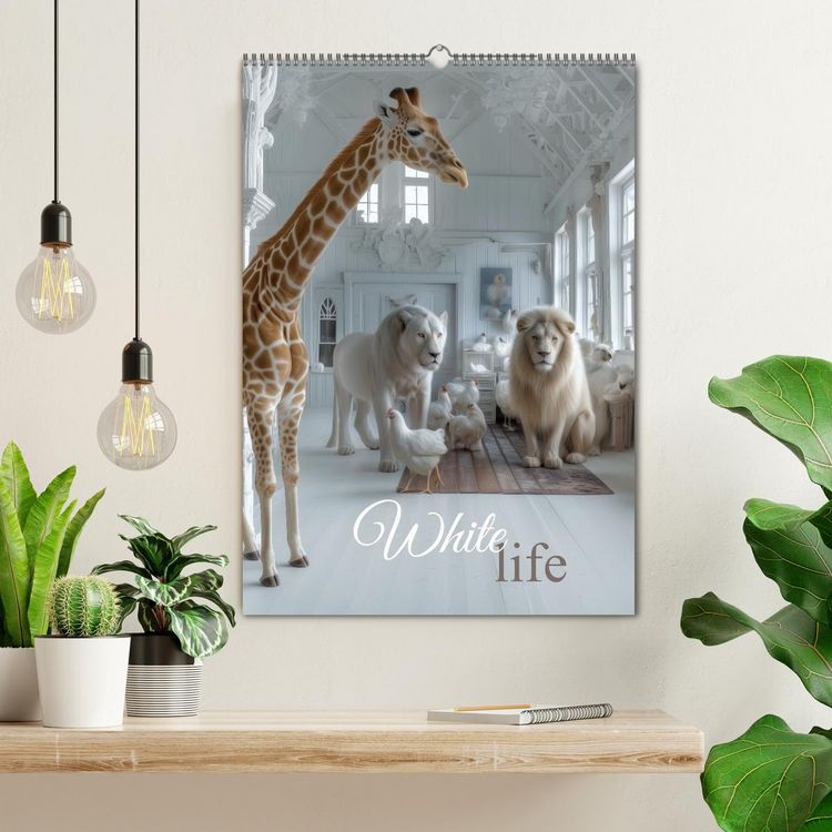 Produktbild: White Life (Wandkalender 2026 DIN A2 hoch), CALVENDO Monatskalender
