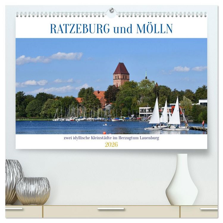 Produktbild: RATZEBURG und M&Ouml;LLN (hochwertiger Premium Wandkalender 2026 DIN A2 quer), Kunstdruck in Hochglanz