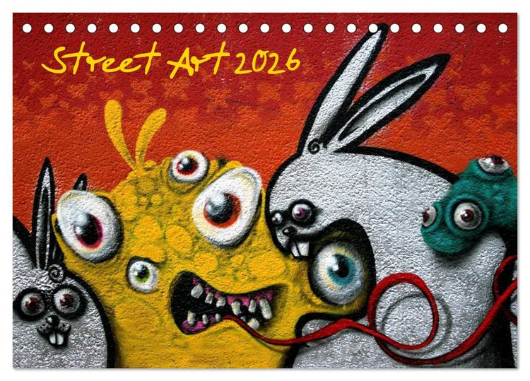 Produktbild: Street-Art 2026 / CH-Version (Tischkalender 2026 DIN A5 quer), CALVENDO Monatskalender