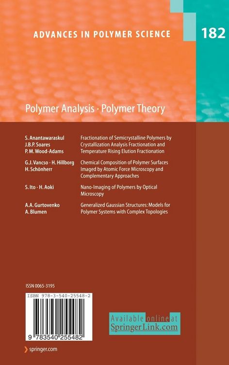 Produktbild: Polymer Analysis/Polymer Theory