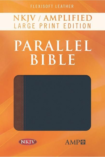 Produktbild: NKJV Amplified Parallel Bible, Flexisoft (Imitation Leather, Blue/Brown)