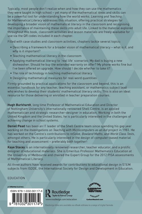 Produktbild: Learning and Teaching for Mathematical Literacy