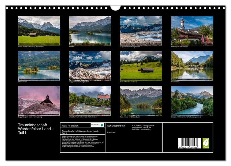 Produktbild: Traumlandschaft Werdenfelser Land - Teil I (Wandkalender 2026 DIN A3 quer), CALVENDO Monatskalender