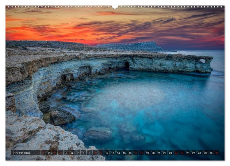 Produktbild: Zypern Geheimnisvolle Insel (hochwertiger Premium Wandkalender 2026 DIN A2 quer), Kunstdruck in Hochglanz