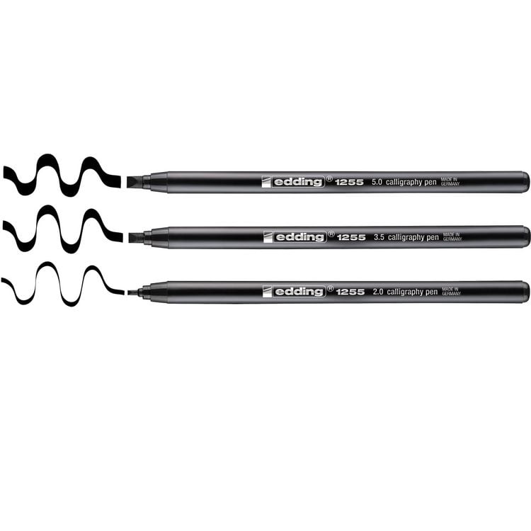 Produktbild: edding 1255 Fasermaler calligraphy pen 3er Set