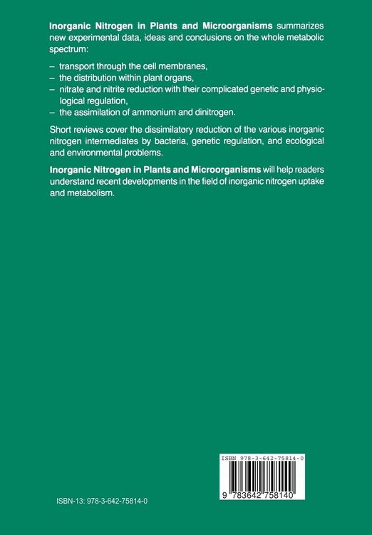 Produktbild: Inorganic Nitrogen in Plants and Microorganisms