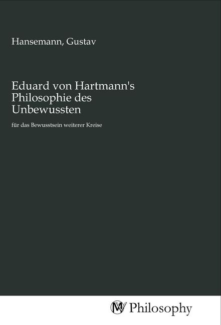 Produktbild: Eduard von Hartmann's Philosophie des Unbewussten