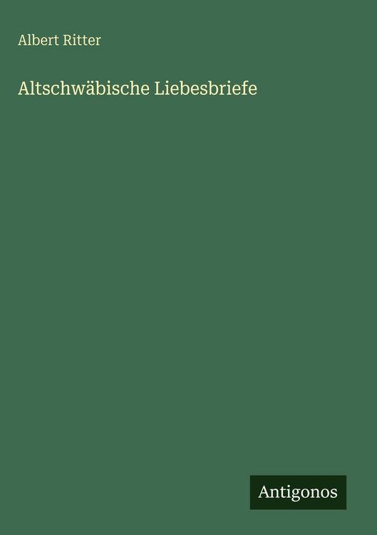 Produktbild: Altschw&auml;bische Liebesbriefe