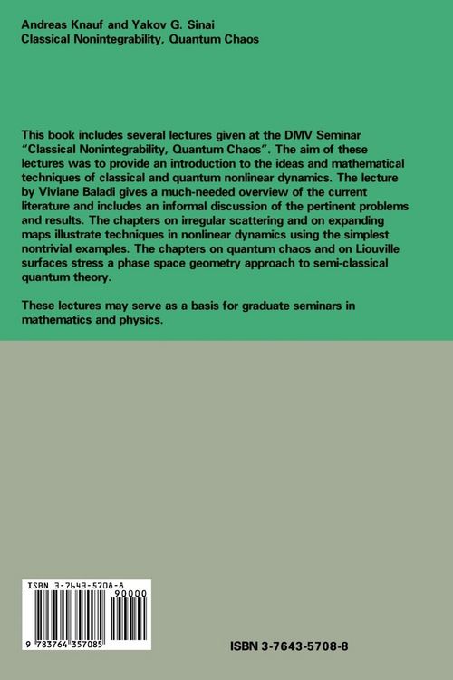 Produktbild: Classical Nonintegrability, Quantum Chaos