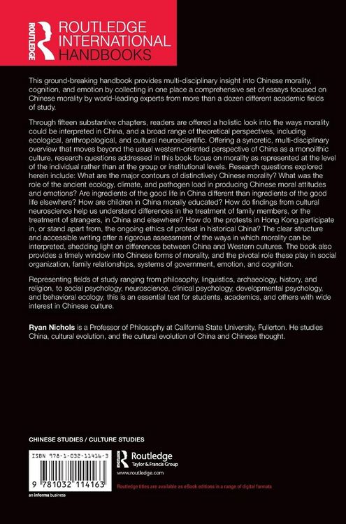 Produktbild: The Routledge International Handbook of Morality, Cognition, and Emotion in China