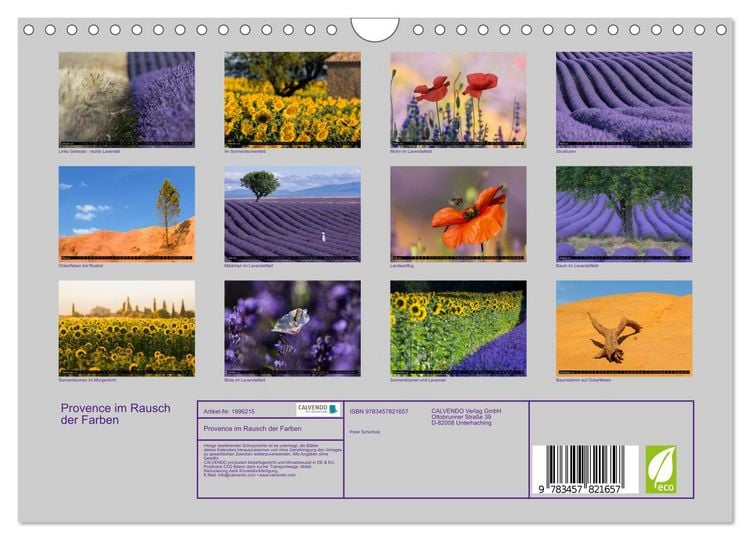 Produktbild: Provence im Rausch der Farben (Wandkalender 2026 DIN A4 quer), CALVENDO Monatskalender