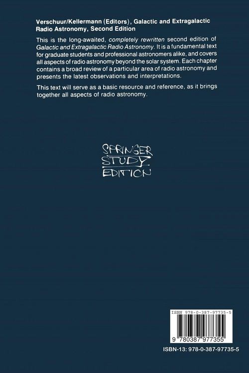 Produktbild: Galactic and Extragalactic Radio Astronomy