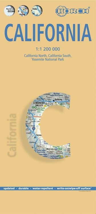 Produktbild: California, Kalifornien, Borch Map