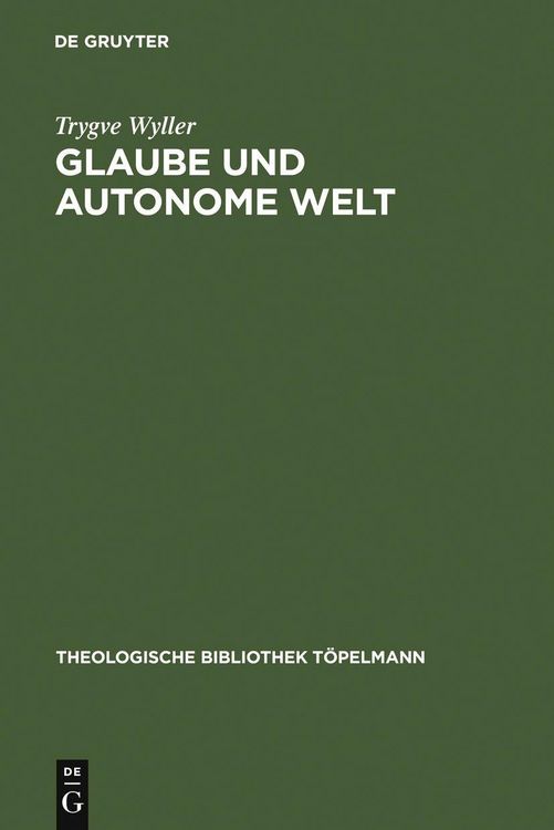 Produktbild: Glaube und autonome Welt
