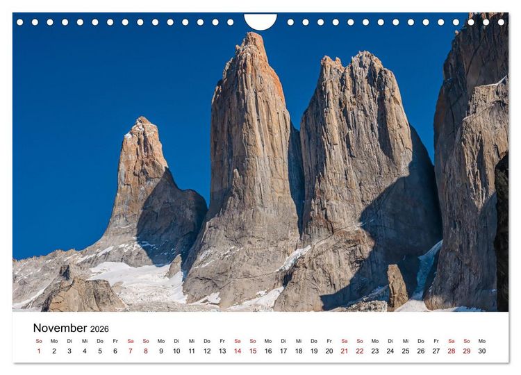Produktbild: Patagonien, Torres del Paine Nationalpark: Am Rand der Welt (Wandkalender 2026 DIN A4 quer), CALVENDO Monatskalender
