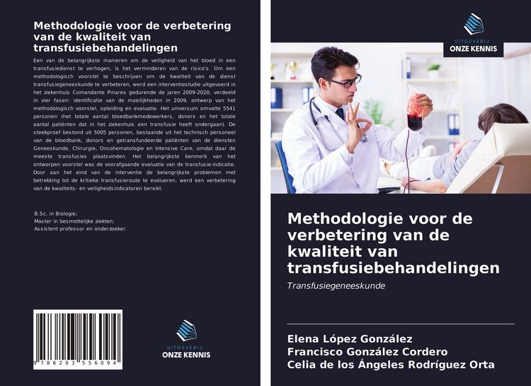 Produktbild: Methodologie voor de verbetering van de kwaliteit van transfusiebehandelingen