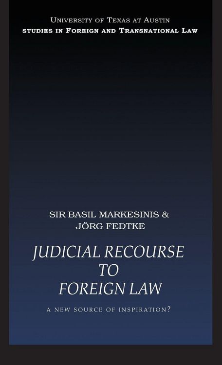Produktbild: Judicial Recourse to Foreign Law