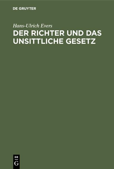 Produktbild: Der Richter und das unsittliche Gesetz