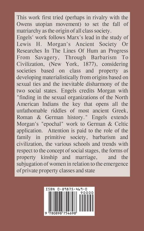 Produktbild: The Origin of the Family Private Property and the State