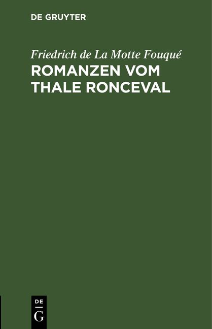 Produktbild: Romanzen vom Thale Ronceval