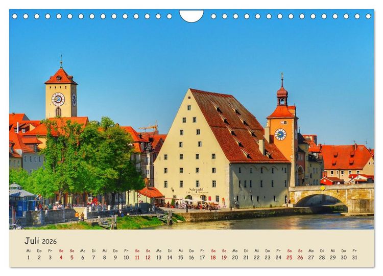 Produktbild: Regensburg. Du bist so sch&ouml;n (Wandkalender 2026 DIN A4 quer), CALVENDO Monatskalender