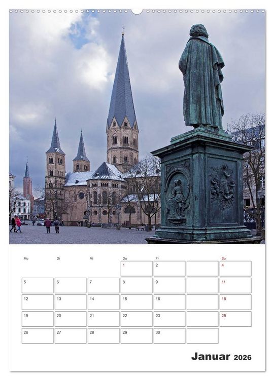 Produktbild: Beethovenstadt Bonn (Wandkalender 2026 DIN A2 hoch), CALVENDO Monatskalender