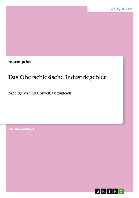 Produktbild: Das Oberschlesische Industriegebiet