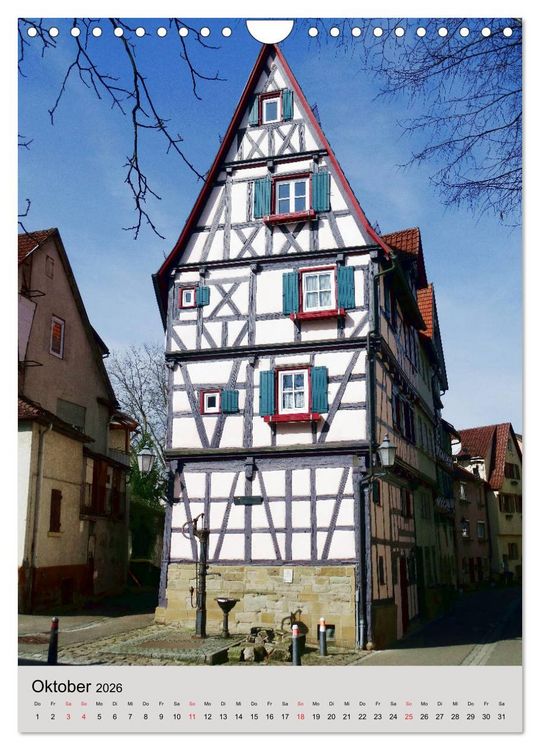Produktbild: Fachwerkh&auml;user - schmal, krumm, schief (Wandkalender 2026 DIN A4 hoch), CALVENDO Monatskalender