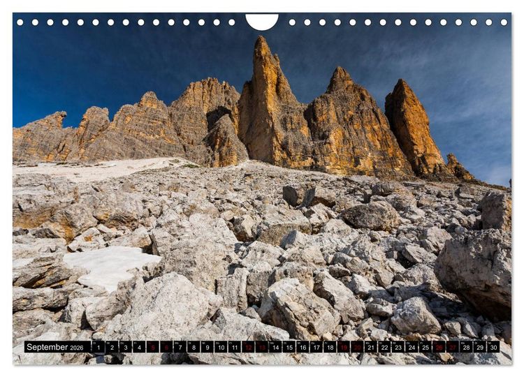 Produktbild: Drei Zinnen. Sextner Dolomiten (Wandkalender 2026 DIN A4 quer), CALVENDO Monatskalender
