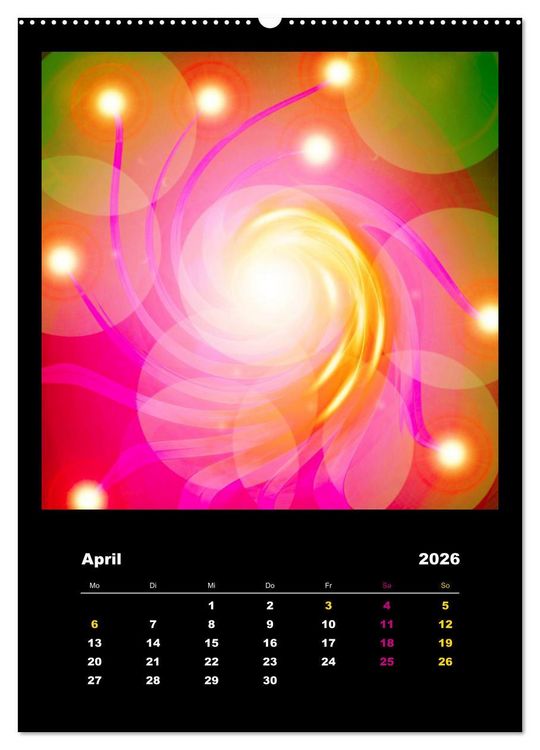 Produktbild: Energie-Spiralen 2026 (Wandkalender 2026 DIN A2 hoch), CALVENDO Monatskalender