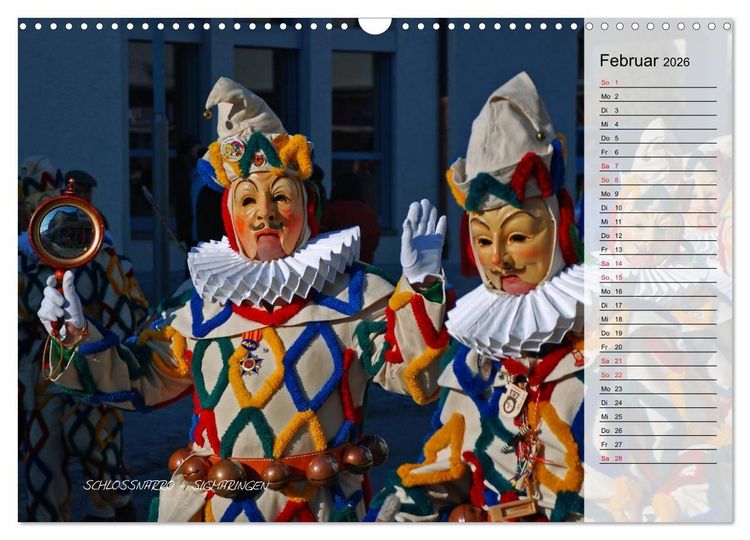 Produktbild: Schw&auml;bisch alemannische Fasnet (Wandkalender 2026 DIN A3 quer), CALVENDO Monatskalender