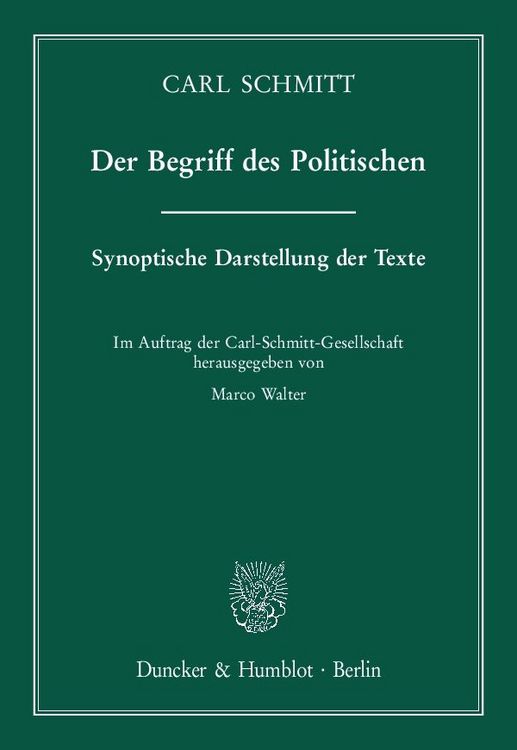 Produktbild: Der Begriff des Politischen.