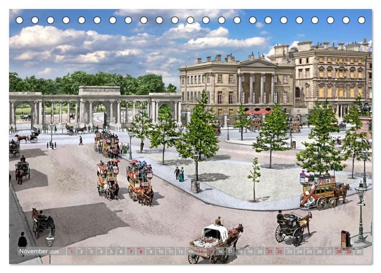 Produktbild: London around 1890-1900 - photos restored and colourised (Desk Calendar 2026 DIN A5 landscape), CALVENDO 12 Month DeskCalendar